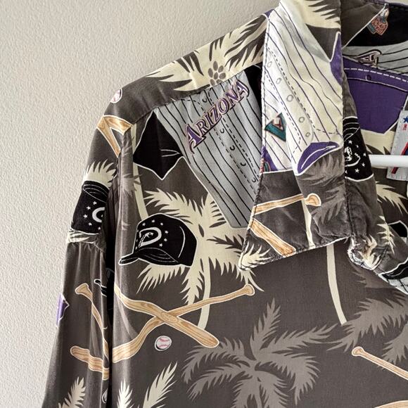 Reyn Spooner MLB Arizona Diamondbacks Hawaiian Shirt Rayon XXL - Picture 3 of 7